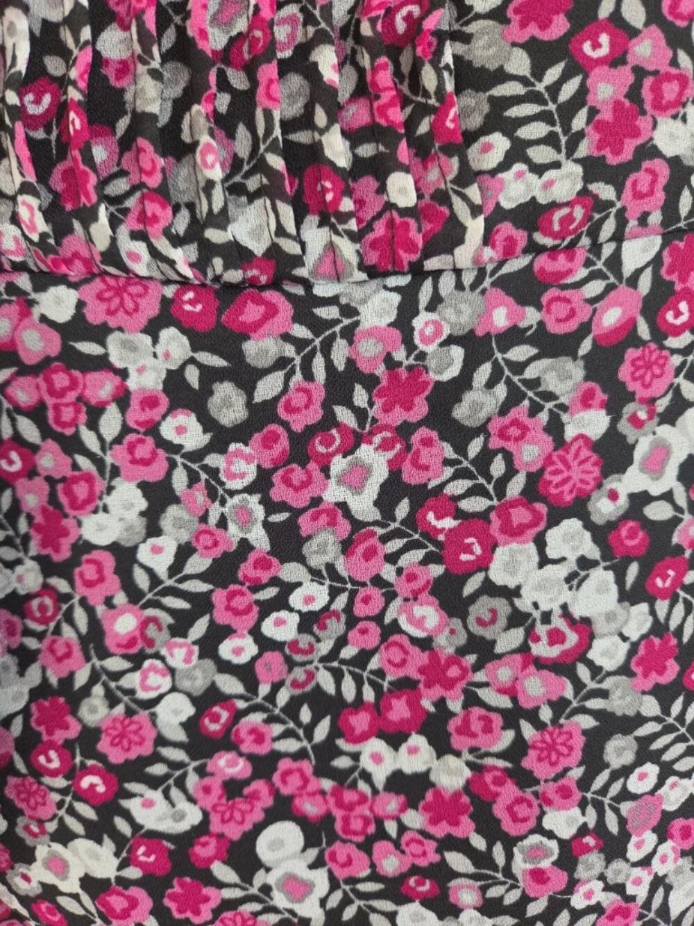 Danny & Nicole Skirt Set Black Pink White Peplum blouse and A-line skirt Size 4P - Picture 7 of 7